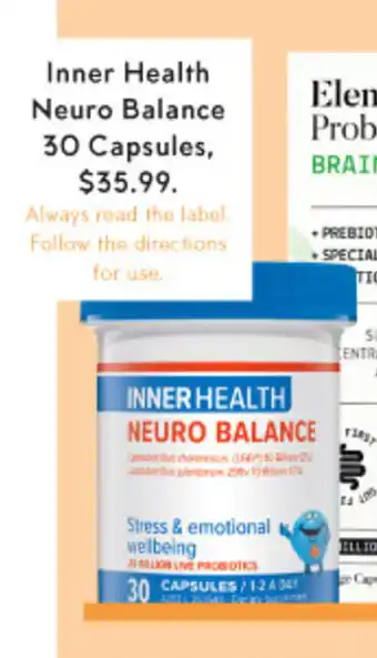 Priceline Inner Health Neuro Balance 30 Capsules offer