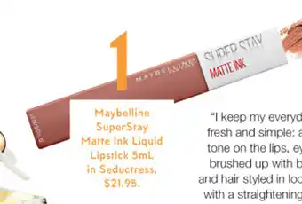 Priceline Maybelline SuperStay Matte Ink Liquid Lipstick 5mL in Seductress offer