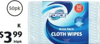 ALDI K Cloth Wipes Bulk Pack 50pk offer