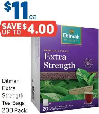 Foodland Dilmah Extra Strength Tea Bags 200 Pack offer