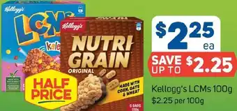 Foodland Kellogg's LCMs 100g offer