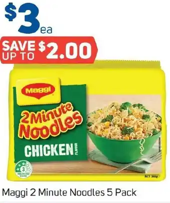 Foodland Maggi 2 Minute Noodles 5 Pack offer