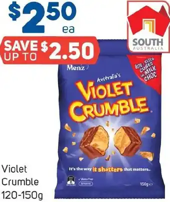 Foodland Violet Crumble 120-150g offer