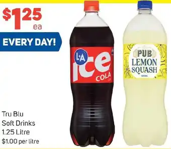 Foodland Tru Blu Soft Drinks 1.25 Litre offer