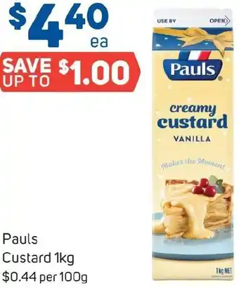 Foodland Pauls Custard 1kg offer