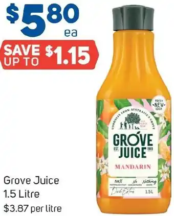 Foodland Grove Juice 1.5 Litre offer