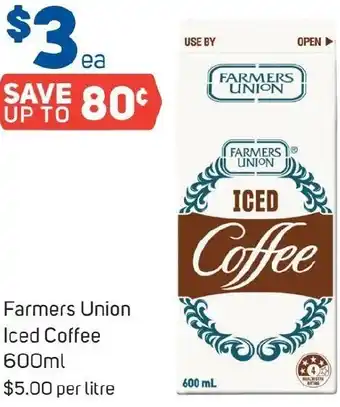 Foodland Farmers Union Iced Coffee 600ml offer