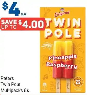 Foodland Peters Twin Pole Multipacks 8s offer