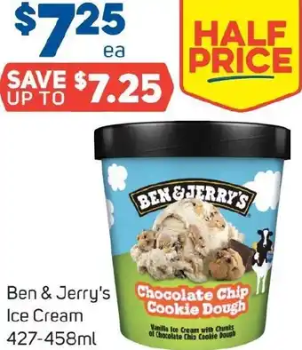 Foodland Ben & Jerry's Ice Cream 427-458ml offer