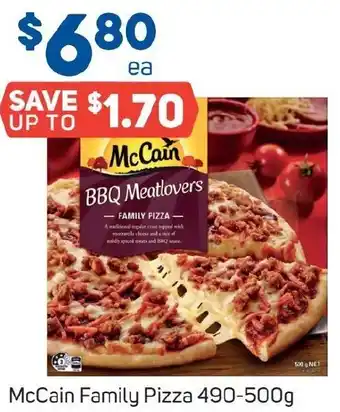 Foodland McCain Family Pizza 490-500g offer