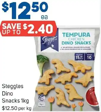 Foodland Steggles Dino Snacks 1kg offer