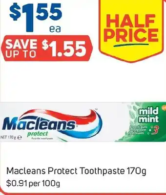 Foodland Macleans Protect Toothpaste 170g offer