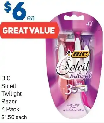 Foodland BIC Soleil Twilight Razor 4 Pack offer