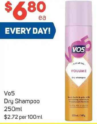 Foodland Vo5 Dry Shampoo 250ml offer