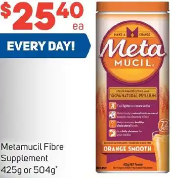Foodland Metamucil Fibre Supplement 425g or 504g offer