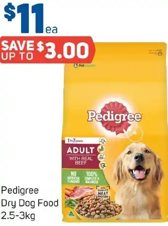 Foodland Pedigree Dry Dog Food 2.5-3kg offer