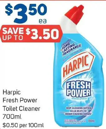 Foodland Harpic Fresh Power Toilet Cleaner 700ml offer
