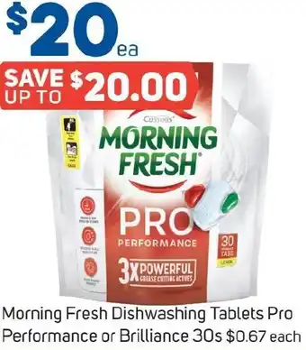 Foodland Morning Fresh Dishwashing Tablets Pro Performance or Brilliance 30s offer