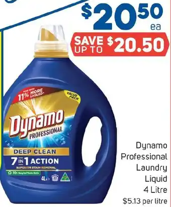 Foodland Dynamo Professional Laundry Liquid 4 Litre offer