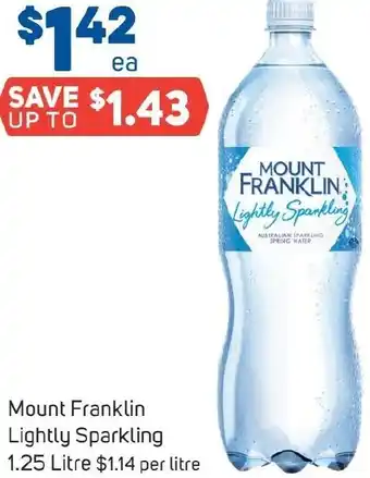Foodland Mount Franklin Lightly Sparkling 1.25 Litre offer
