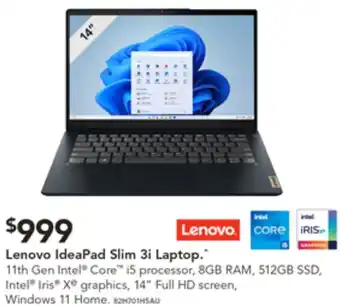Harvey Norman Lenovo IdeaPad Slim 3i Laptop offer