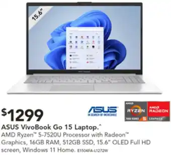 Harvey Norman ASUS VivoBook Go 15 Laptop offer