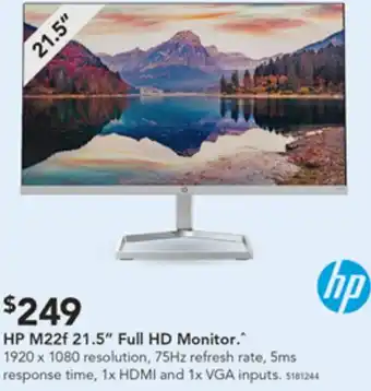 Harvey Norman HP M22f 21.5" Full HD Monitor offer