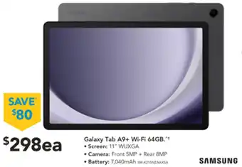 Harvey Norman Galaxy Tab A9+ Wi-Fi 64GB offer