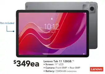 Harvey Norman Lenovo Tab 11 128GB offer