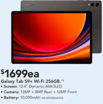 Harvey Norman Galaxy Tab S9+ Wi-Fi 256GB offer