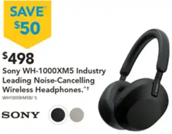 Harvey Norman Sony WH-1000XMS Industry Leading Noise-Cancelling Wireless Headphones offer