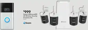 Harvey Norman Swann AllSecure650 2K Wireless Security 4-Camera Kit offer