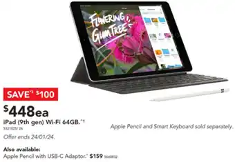 Harvey Norman iPad (9th gen) Wi-Fi 64GB offer