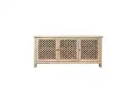 LivingStyles Quincy Reclaimed Elm Timber 3 Door Sideboard, 180cm, Natural offer