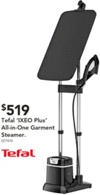 Harvey Norman Tefal 'IXEO Plus' All-in-One Garment Steamer offer