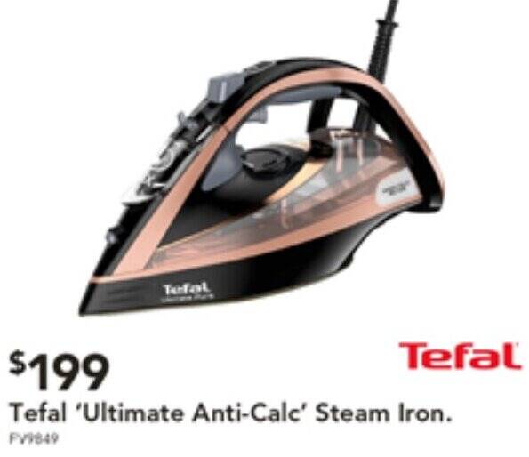Tefal 'Ultimate AntiCalc' Steam Iron offer at Harvey Norman