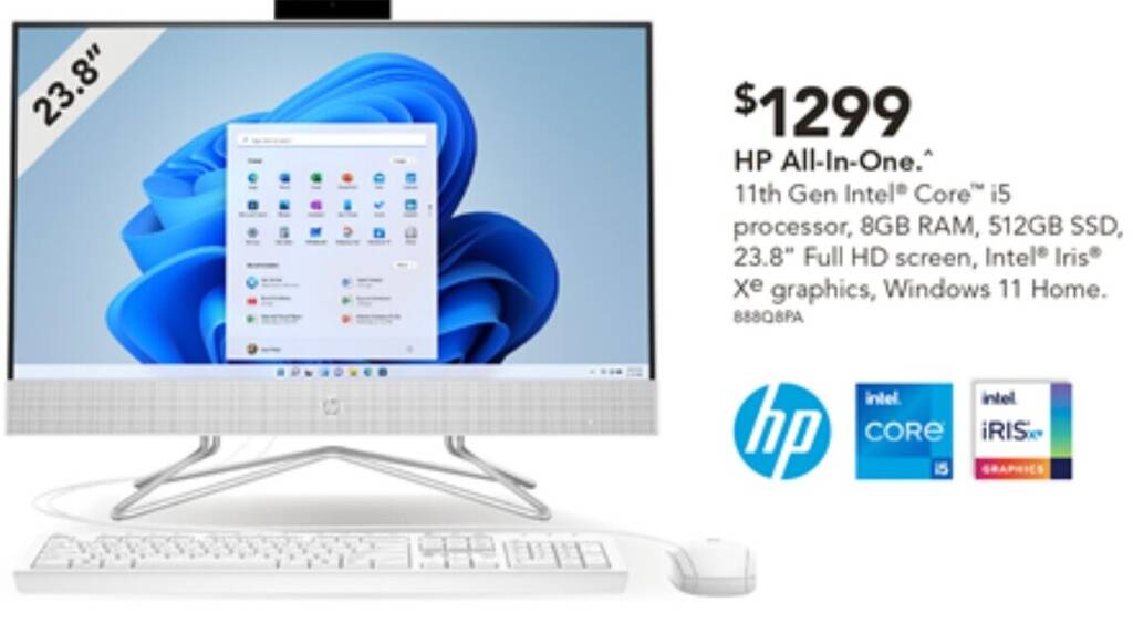 HP AllInOne offer at Harvey Norman