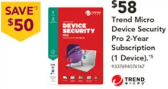 Harvey Norman Trend Micro Device Security Pro 2-Year Subscription offer