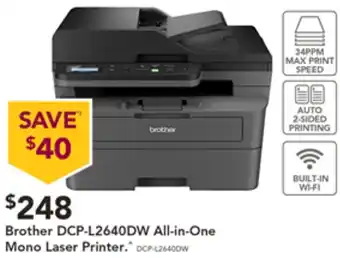 Harvey Norman Brother DCP-L2640DW All-in-One Mono Laser Printer offer