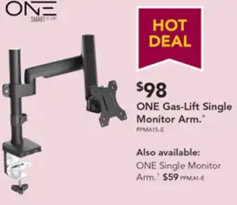 Harvey Norman ONE Gas-Lift Single Monitor Arm offer
