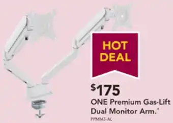 Harvey Norman ONE Premium Gas-Lift Dual Monitor Arm offer