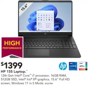 Harvey Norman HP 15S Laptop offer