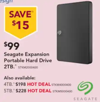 Harvey Norman Seagate Expansion Portable Hard Drive 2TB offer