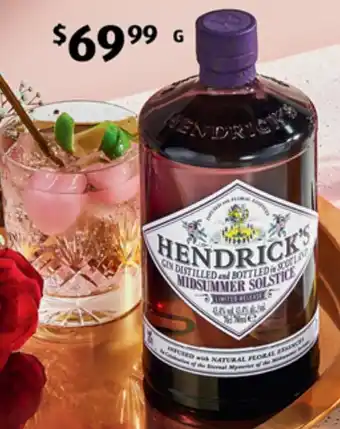 ALDI G Hendrick's Midsummer Solstice Gin 700ml offer