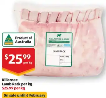 Killarnee Lamb Rack per kg