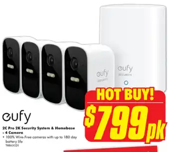 The Good Guys 2C Pro 2K Security System & Homebase 4 Camera offer