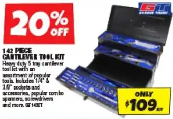 Autobarn 142 PIECE CANTILEVER TOOL KIT offer