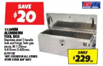 Autobarn 1120MM ALUMINIUM TOOL BOX offer