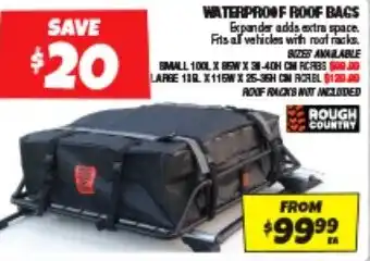 Autobarn WATERPROOF ROOF BAGS offer