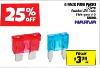 Autobarn 5 PACK FUSE PACKS offer